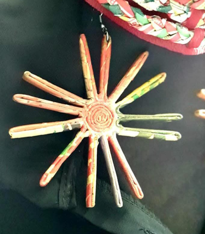 Recycled Paper Sunburst Decorative Piece