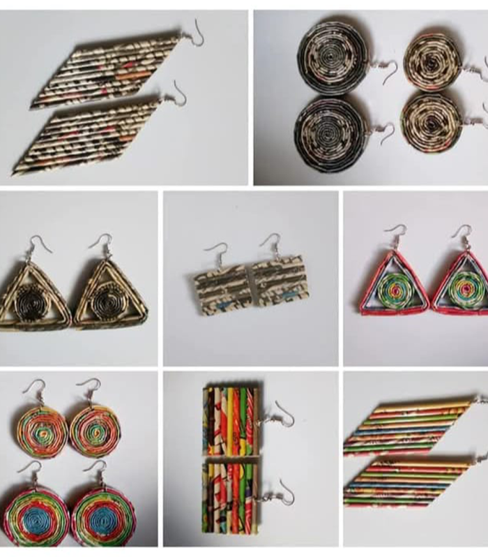 Recycled Paper Earrings Collection
